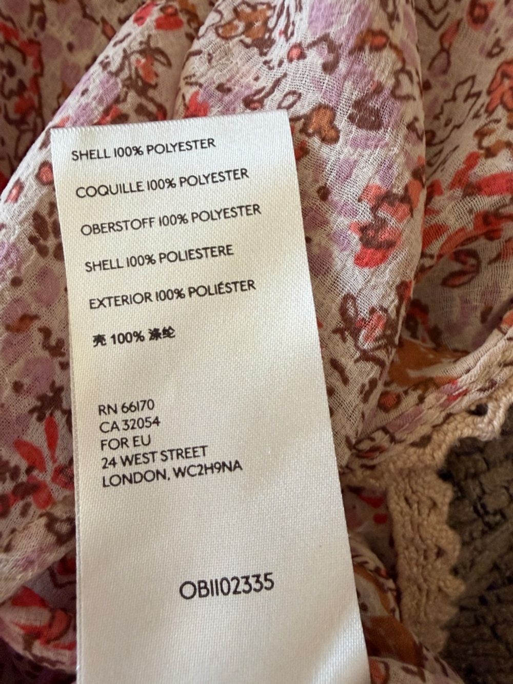 Free People Lola Printed Kimono - Pink Floral oversized/ Size Med - Picture 7 of 7